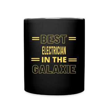 Best Ever IN THE GALAXIE ELECTRICIAN - Full Colour Mug - black - Front