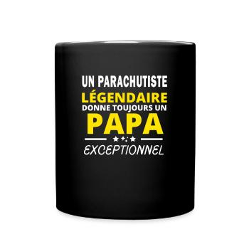 PARACHUTISTE légendaire drôle papa exceptionnel - Mug uni - noir - Devant