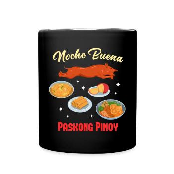 Pinoy Christmas Food Design für stolze Filipinos - Tasse einfarbig - Schwarz - Vorne