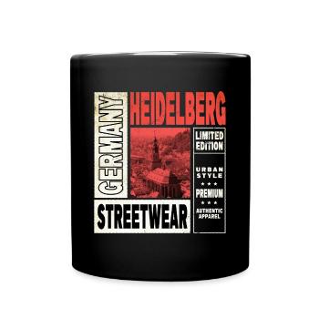 Heidelberg Deutschland Stadt Skyline Heimat Liebe - Tasse einfarbig - Schwarz - Vorne