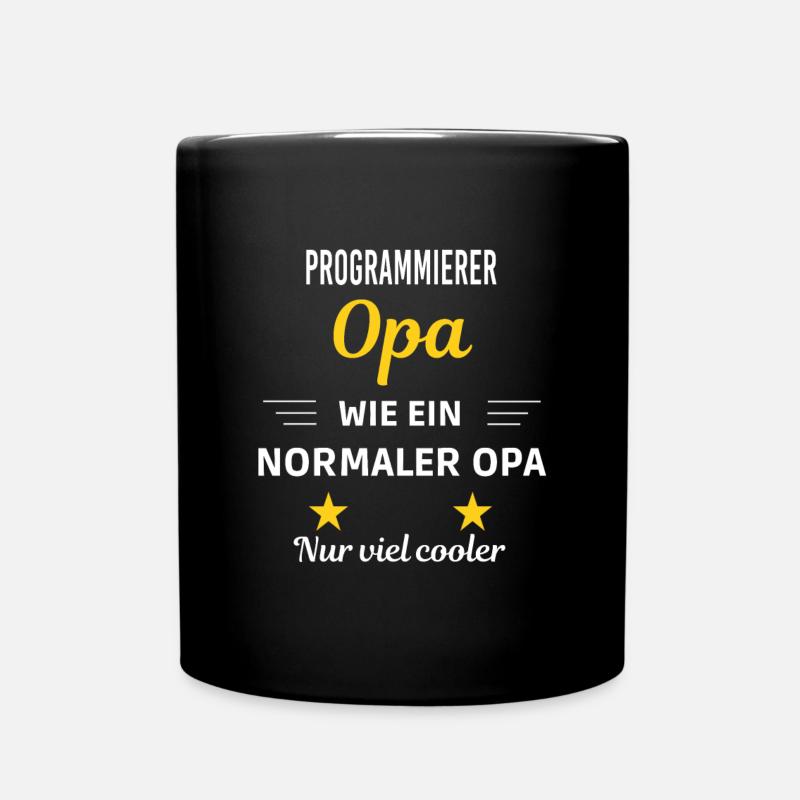 Opa wie ein normaler nur viel cooler Programmierer - Tasse einfarbig - Schwarz