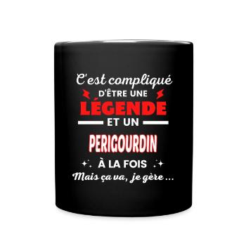 C'est compliqué phrase drôle PERIGOURDIN - Mug uni - noir - Devant