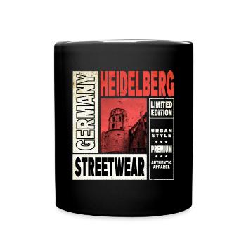 Heidelberg Deutschland Stadt Skyline Heimat Liebe - Tasse einfarbig - Schwarz - Vorne