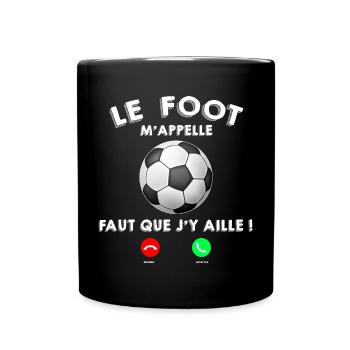 Le foot Cadeau Footballeur Homme Et Enfant - Mug uni - noir - Devant