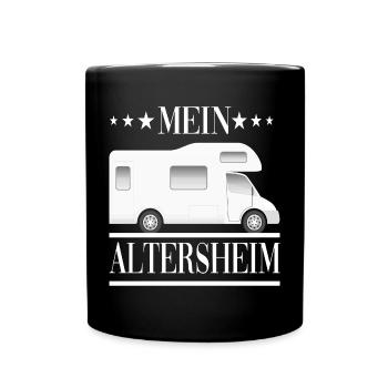 Camping Wohnmobil Altersheim Reisen Wohnwagen - Tasse einfarbig - Schwarz - Vorne