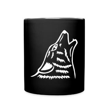 Le hurlement du loup blanc - Mug uni - noir - Devant