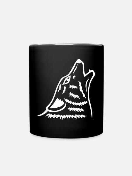Le hurlement du loup blanc - Mug uni - noir