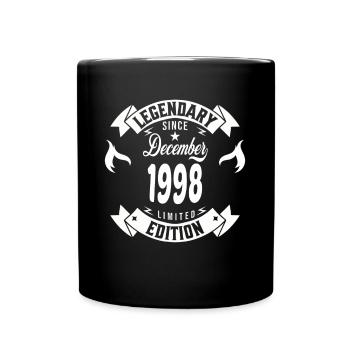 Légendaire depuis décembre 1998 - Mug uni - noir - Devant