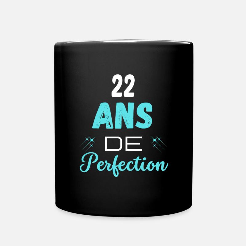 âge de la perfection cadeau humoristique 22 ans - Mug uni - noir
