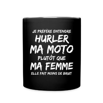 moto, moto sport, moto humour - Mug uni - noir - Devant