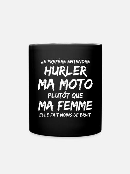 moto, moto sport, moto humour - Mug uni - noir