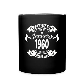 Legendär seit Januar 1960 - Tasse einfarbig - Schwarz - Vorne