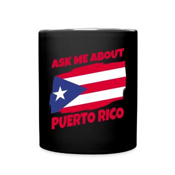 Drapeau de Porto Rico - Mug uni - noir - Devant