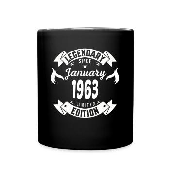 Legendär seit Januar 1963 - Tasse einfarbig - Schwarz - Vorne