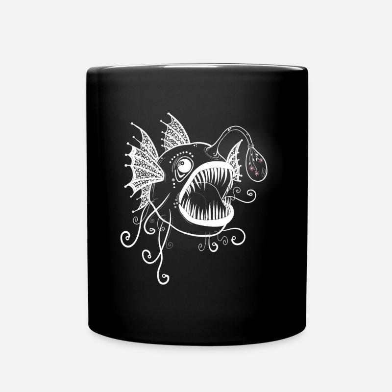 Poisson-grenouille à bulbe à fleurs - Mug uni - noir