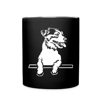 Jack Russell Terrier "Black Edition" - Tasse einfarbig - Schwarz - Vorne