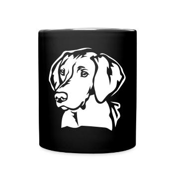Magyar Vizsla Kopf "Black Edition" - Tasse einfarbig - Schwarz - Vorne