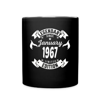 Legendär seit Januar 1967 - Tasse einfarbig - Schwarz - Vorne