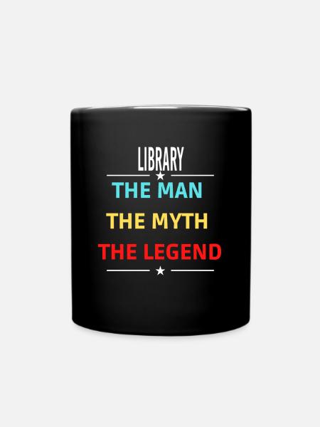 The Man The Myth The Legend LIBRARY - Full Colour Mug - black