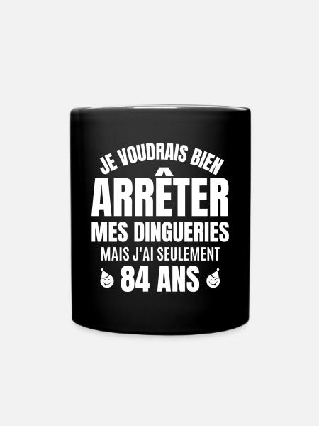 anniversaire 84 ans, anniversaire - Mug uni - noir