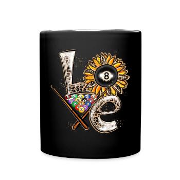 Love Billiard Player - Full Colour Mug - black - Front