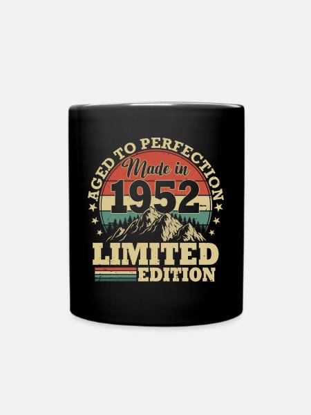 1952 né cadeau d’anniversaire vintage - Mug uni - noir
