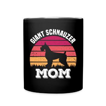 Schnauzer Mama - Tasse einfarbig - Schwarz - Vorne