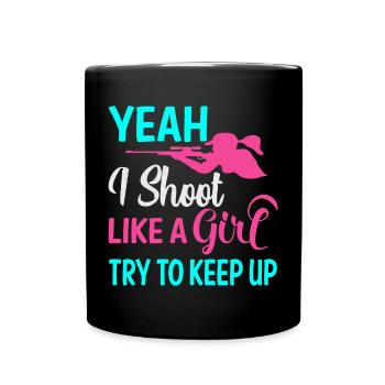 Shooting Girl - Tasse einfarbig - Schwarz - Vorne