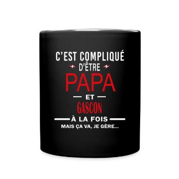 papa Et GASCON cadeau citation - Mug uni - noir - Devant