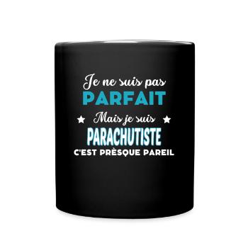 je ne suis pas parfait humour PARACHUTISTE - Mug uni - noir - Devant