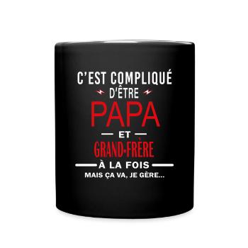 niveau débloqué Grand père - Mug uni - noir - Devant