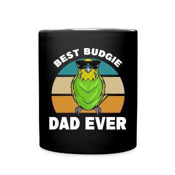 Budgerigar Papa | Pets Birds Animals Gift - Full Colour Mug - black - Front