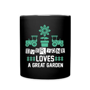 Fleurs de tracteurs Garden Love - Mug uni - noir - Devant