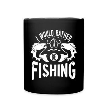fishing, fisherman, fishing fan - Full Colour Mug - black - Front