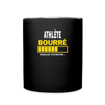 ATHLÈTE bourré HUMOUR - Mug uni - noir - Devant