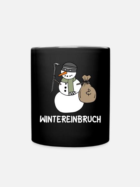 Wintereinbruch - Tasse einfarbig - Schwarz