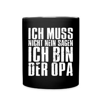 Je n’ai pas besoin de dire non, je suis grand-père - Mug uni - noir - Devant