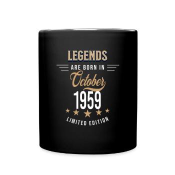 Legends are born in October 1959 - Full Colour Mug - black - Front