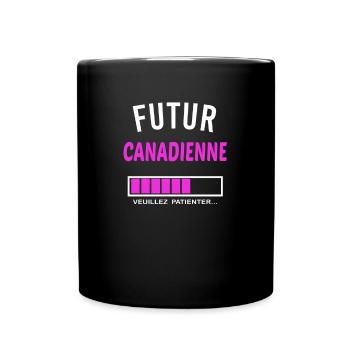 futur Canadienne - Mug uni - noir - Devant