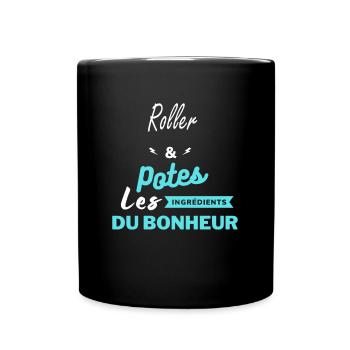 potes les ingrédients du bonheur Roller - Mug uni - noir - Devant