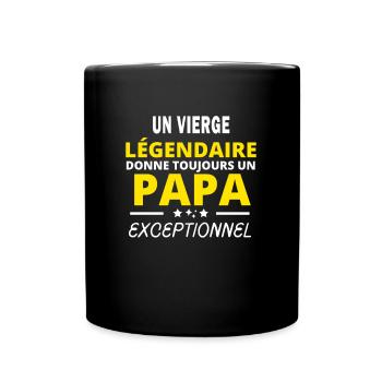 VIERGE légendaire drôle papa exceptionnel - Mug uni - noir - Devant