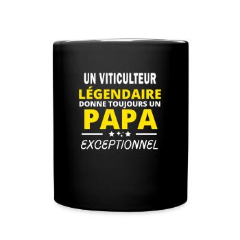 VITICULTEUR légendaire drôle papa exceptionnel - Mug uni - noir - Devant
