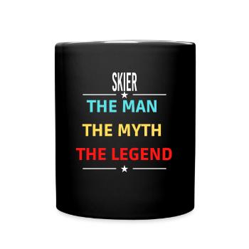 Der Mann Der Mythos Die Legende SKIER - Tasse einfarbig - Schwarz - Vorne