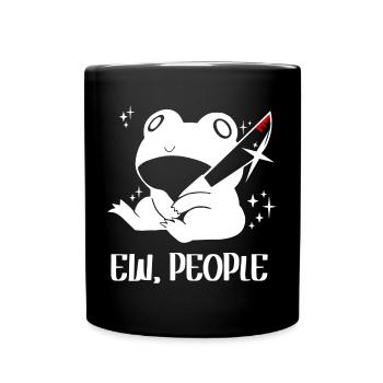 Ew People Frog Lover Cottagecore - Tasse einfarbig - Schwarz - Vorne