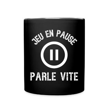 jeu en pause - Mug uni - noir - Devant