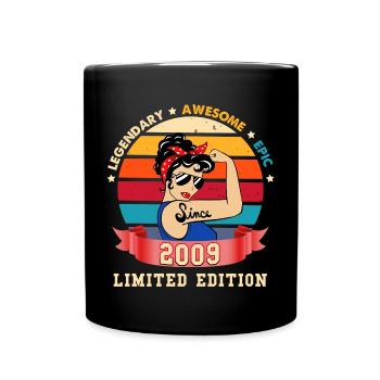 Woman Legend 2009 Geburtstagsgeschenk - Tasse einfarbig - Schwarz - Vorne
