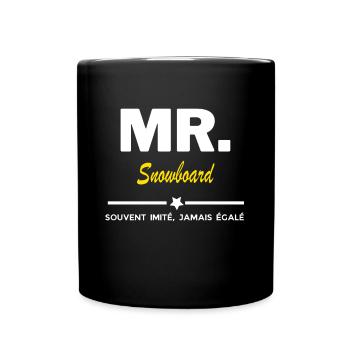 MR. souvent imité, jamais égalé Snowboard - Mug uni - noir - Devant