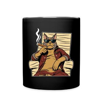 Katzen Katze Katzenshirt Katze Geschenkidee kitten - Tasse einfarbig - Schwarz - Vorne