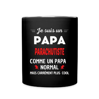 Je suis un PAPA PARACHUTISTE - Mug uni - noir - Devant