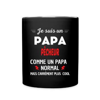 Je suis un PAPA PÊCHEUR - Mug uni - noir - Devant